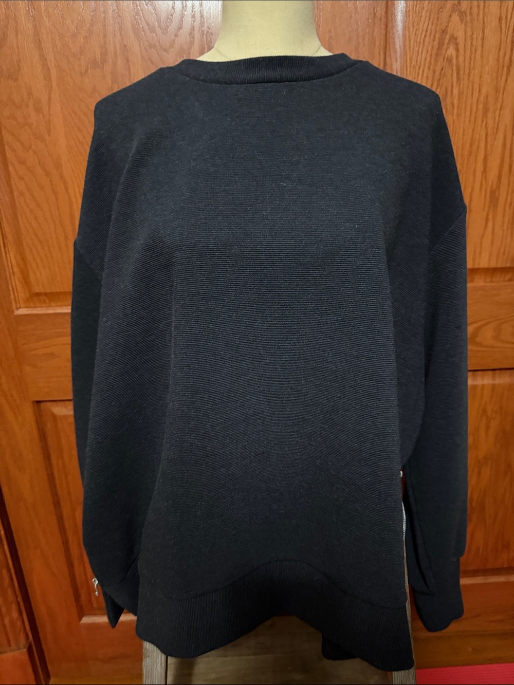CALIA by Carrie Underwood Black Crewneck Side Zip Sweatshirt